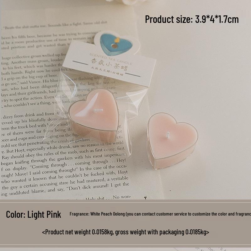 Colorful Heart-Shaped Scented Tealight Candles for Aromatherapy and Celebrations