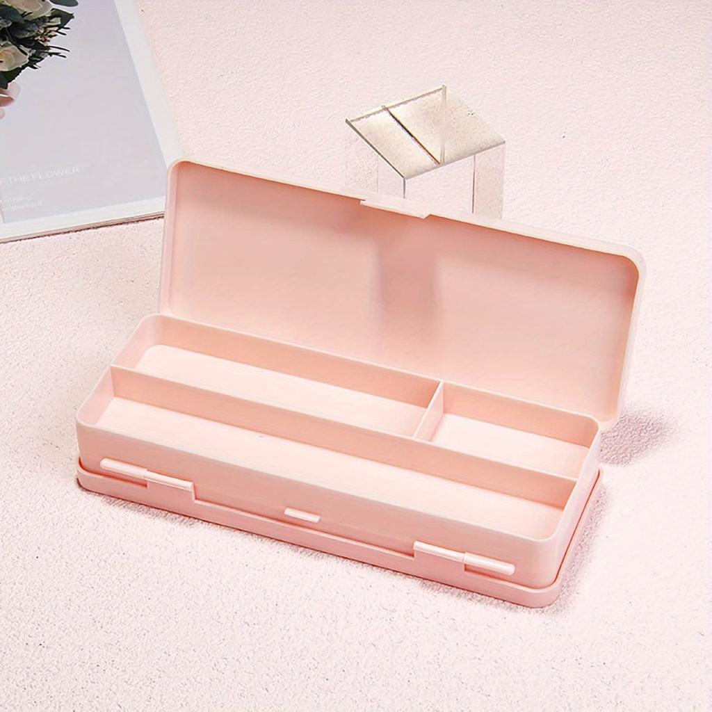 1PC Translucent Frosted Pencil Case Student Storage Pencil Case Multifunctional Double-Sided Macaron Double-Sided Pencil Case