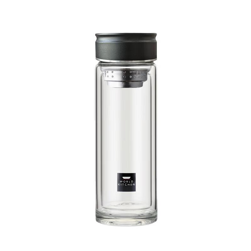 WORLD KITCHEN Black Warrior Double-Layer Glass Cup 400ml
