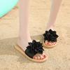 New big flower summer slippers schoolgirls wear wear wear-resistant women's flat sandals home cute beach shoes