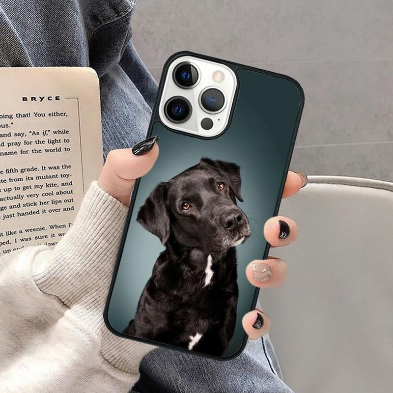 Black Labrador Retriever Animal Dog Phone Case for iPhone 17 Air 16 16e 15 Plus for Apple 13 11 12 14 Pro Max Cover