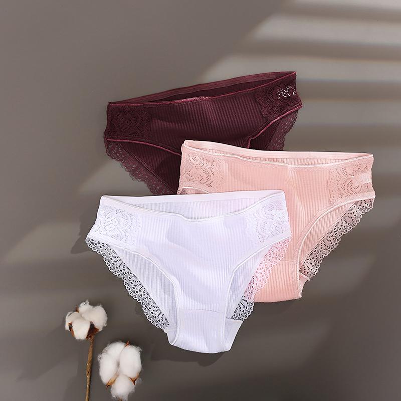 Lace Women Briefs Cotton Pantys Sexy Seamless Women Panties Solid Color Female Underpants Intimates Women Lingerie M-XXL