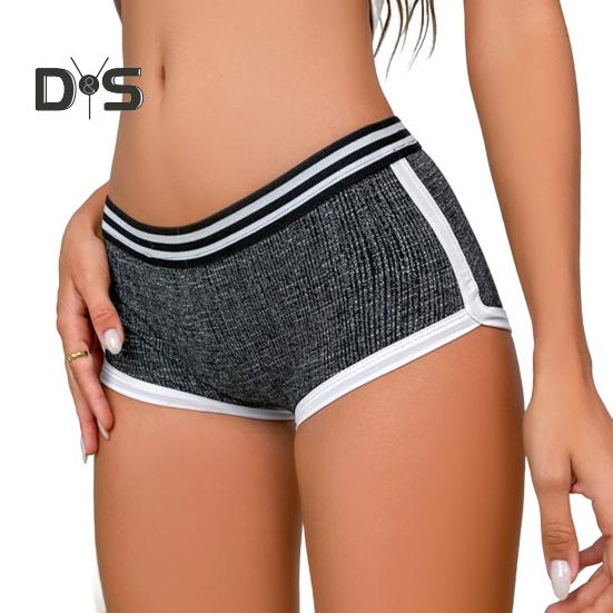 Damen-Boxershorts, atmungsaktiv, niedrige Taille, Unterhose, Fitness-Boxershorts für Sport, Zuhause, Fitnessstudio, Alltag