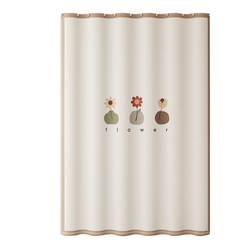 Waterproof Mildew-Proof Daisy Shower Curtain