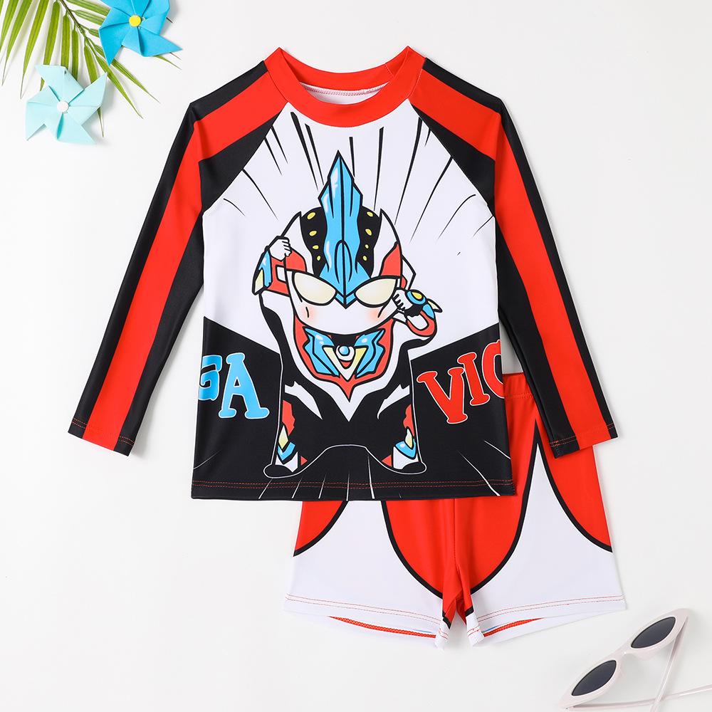 

Трендовый раздельный купальник для мальчиков 2024 года - Стильный купальник детского инфлюенсера 120