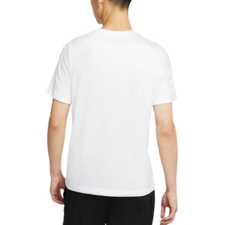 Nike Alphabet Print Round Neck Sporty Breathable Short Sleeve T-Shirt Men Tops White DJ9001-100