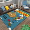 Lucky Luke Last Round Daltons Dynamite Blue Comic Cover for living room bedroom dorm decor vintage retro distressed print printed carpet rug