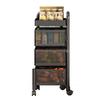 Kitchen Rolling Storage Cart with Rotating Baskets