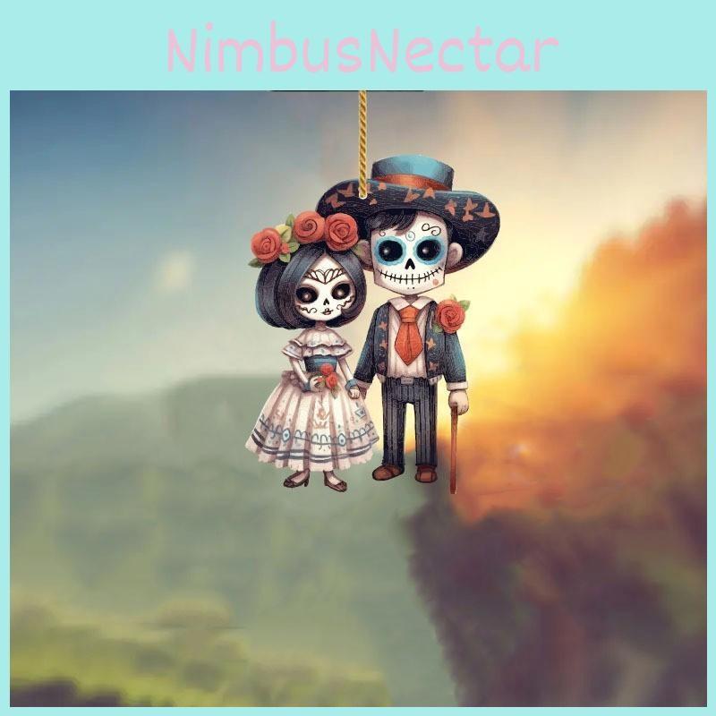 Pendant Skeleton Halloween Acrylic Car Accessory Fun Design Vehicle Interior