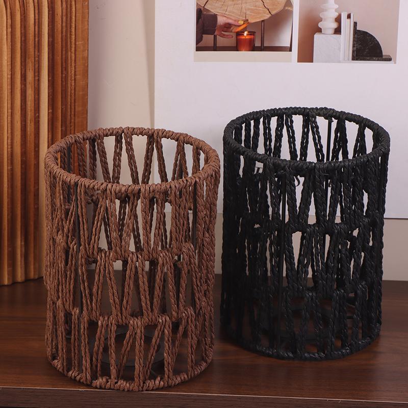 Rattan Lampshade 11.5X14.5Cm Pendant Lamp Shade Bohemian Style Handwoven Lampshade Home Cafe El Ceiling Lamp Light Cover