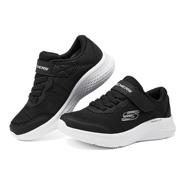 Skechers Kids Comfortable Lightweight Non-Slip Breathable Low-Top Casual Shoes Kids sneaker Black 303934L-BLK
