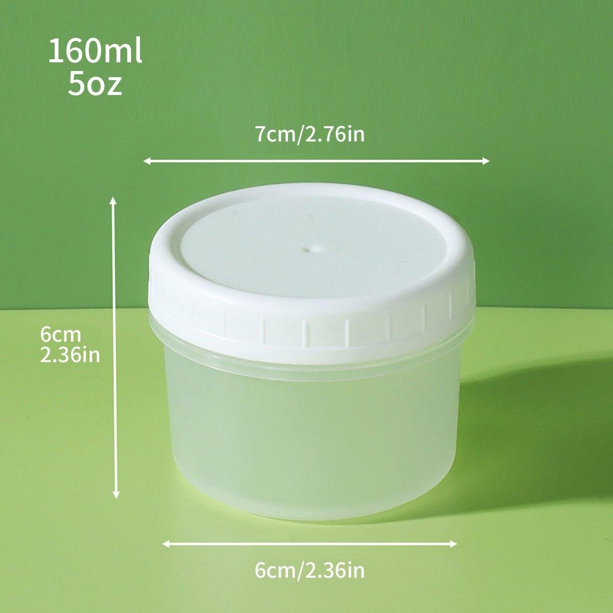 

160ml/400ml Yogurt Pudding Jars with Lids, For Ice Cream, Cereal, Fruit Pudding, and Yogurt. Includes 5 Jars + 5 Sealing Lids