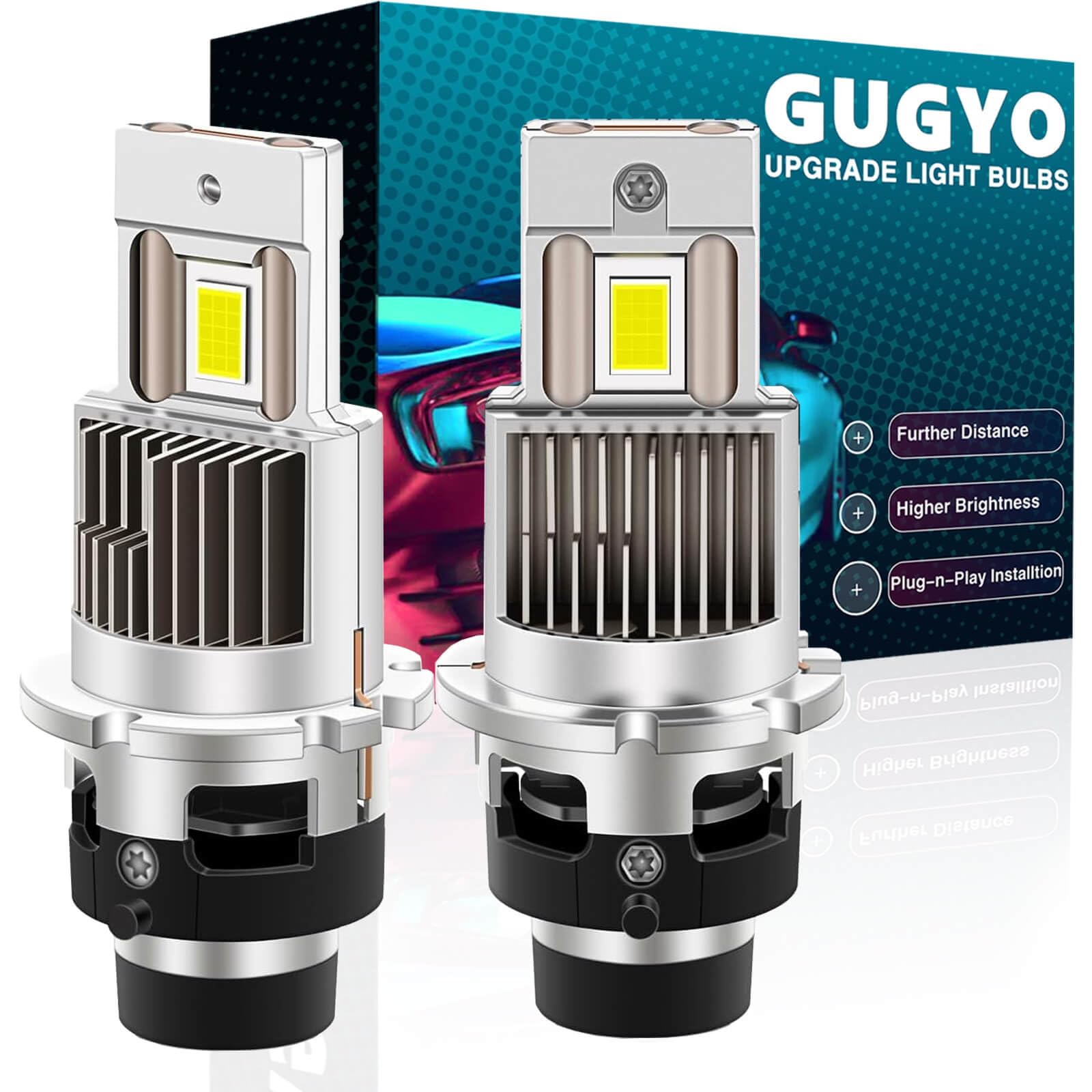 D2S LED Headlight Vehicle Inspection Compatible with Pocket 35W 6500K D2S