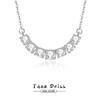 925 Sterling Silver 7-Diamond Moissanite Smile Necklace for Women – Simple, Fashionable Light Luxury Pendant