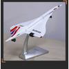 1/168 Alloy Concorde Supersonic Medium Range Airplane Model Metal Civil Passenger Transport Aircraft Model Sound Light Kids Gift