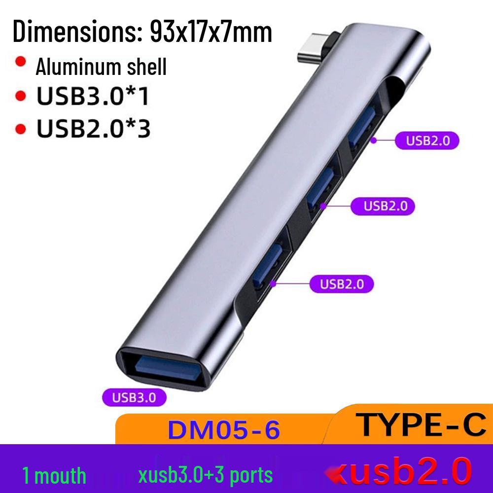 DM05 USB-C Docking Station with Side-Plug, USB 3.0 Hub, and SD/TF Card Reader