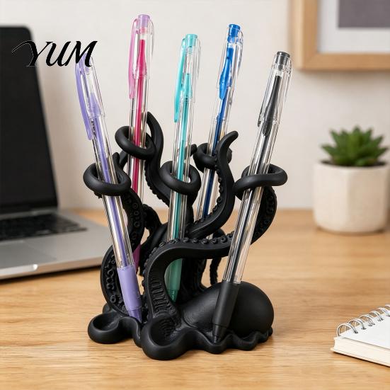 Novelty Desk Pen Cup Octopus Toothbrush Holder, Durable PLA Organizer, Creative Organizer Stand, Versatile Desktop Multi-functional Storage