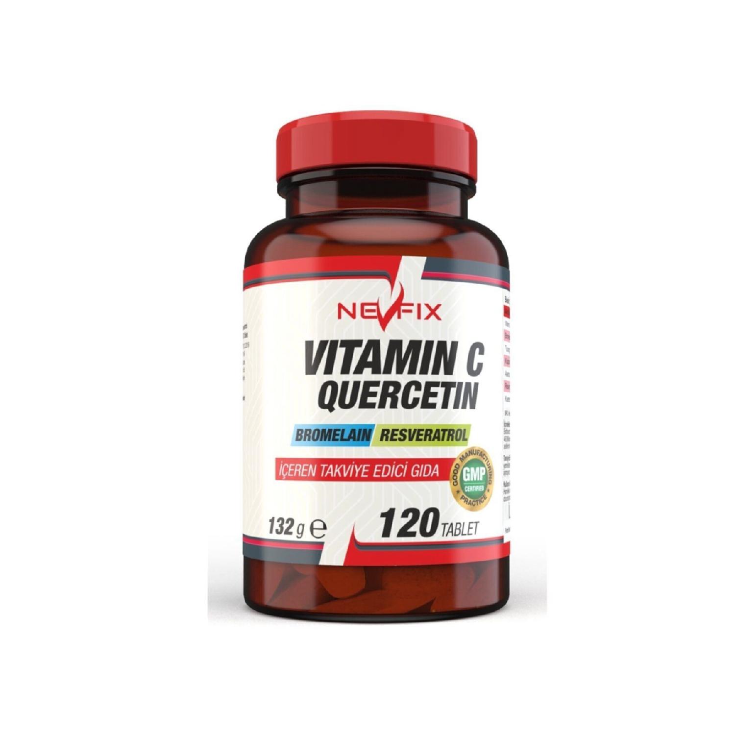 

Vitamin C 120 Tablets Resveratrol Rosehip Acerola Quercetin