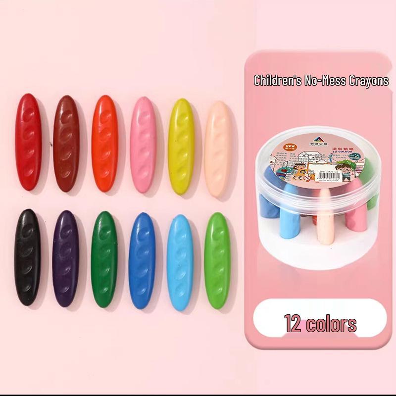 Children s Easy-Grip Washable Crayons - No Mess, Vibrant Colors