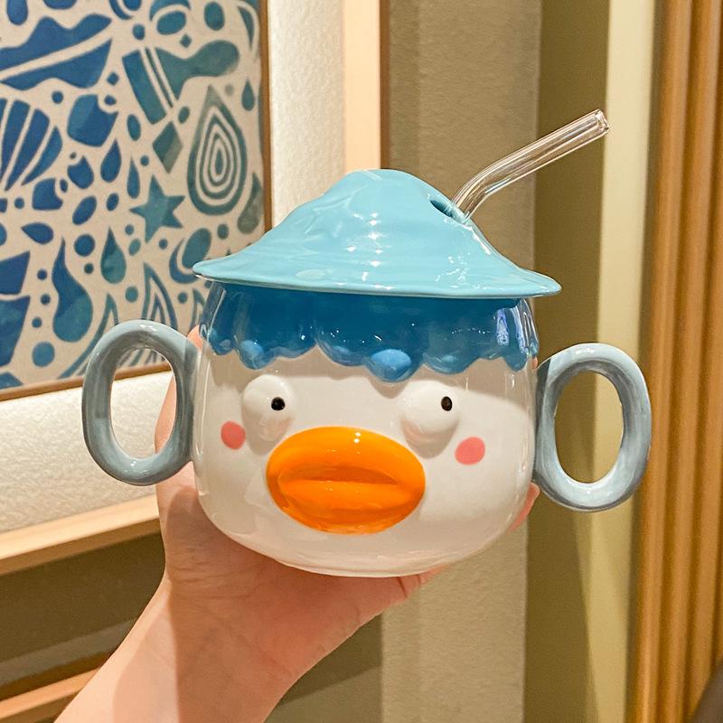 

Creative and funny cute mug cute clown ceramic cup milk coffee cup boys and girls drinking water couple cup 401-500ml