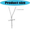 Edgy Crucifix Pendant Necklace Modern Street Wear Neck Jewelry Alloy Collarbone Neck Chain For Everyday Wear