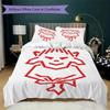 Lincoln City FC Pattern Bedding uilt Set uilt Cover Pillowcase Home Decoration Birthday Gift (1 * duvet cover + 2 * pillowcase without core)