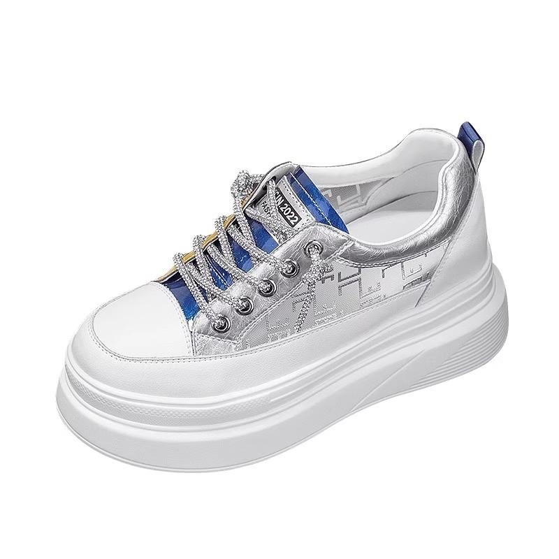 Summer new heightening little white shoes mesh comfortable versatile casual shoes breathable women's shoes platform muffin shoes