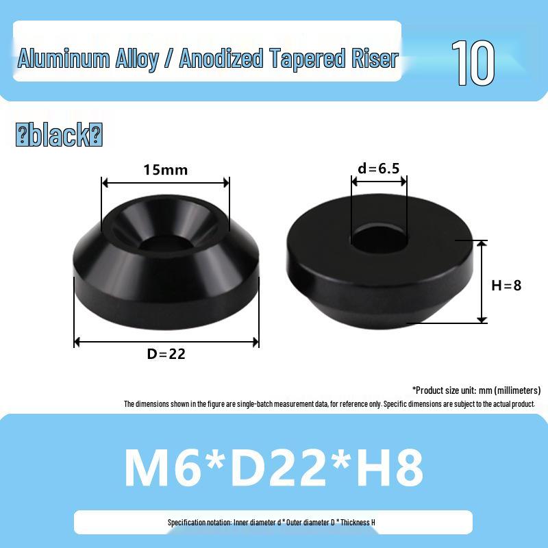 Colored Aluminum Alloy Countersunk Fish Eye Washers - M6/M8/M10