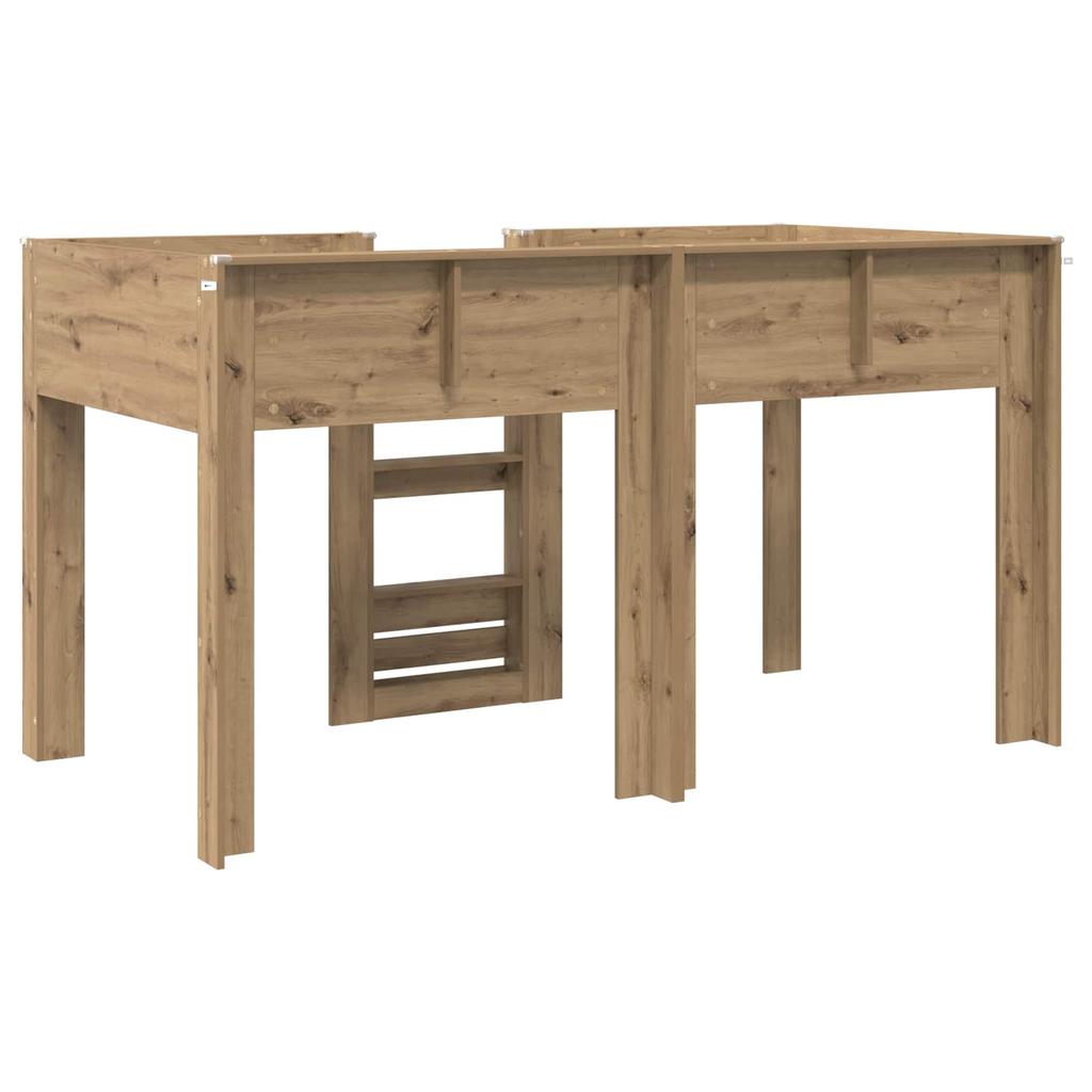 Bunk Bed for Kids Artisan Oak Finish 90 x 200 cm Particleboard