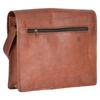 Real Goat Leather Vintage Messenger Bag Shoulder Laptop Bag Briefcase