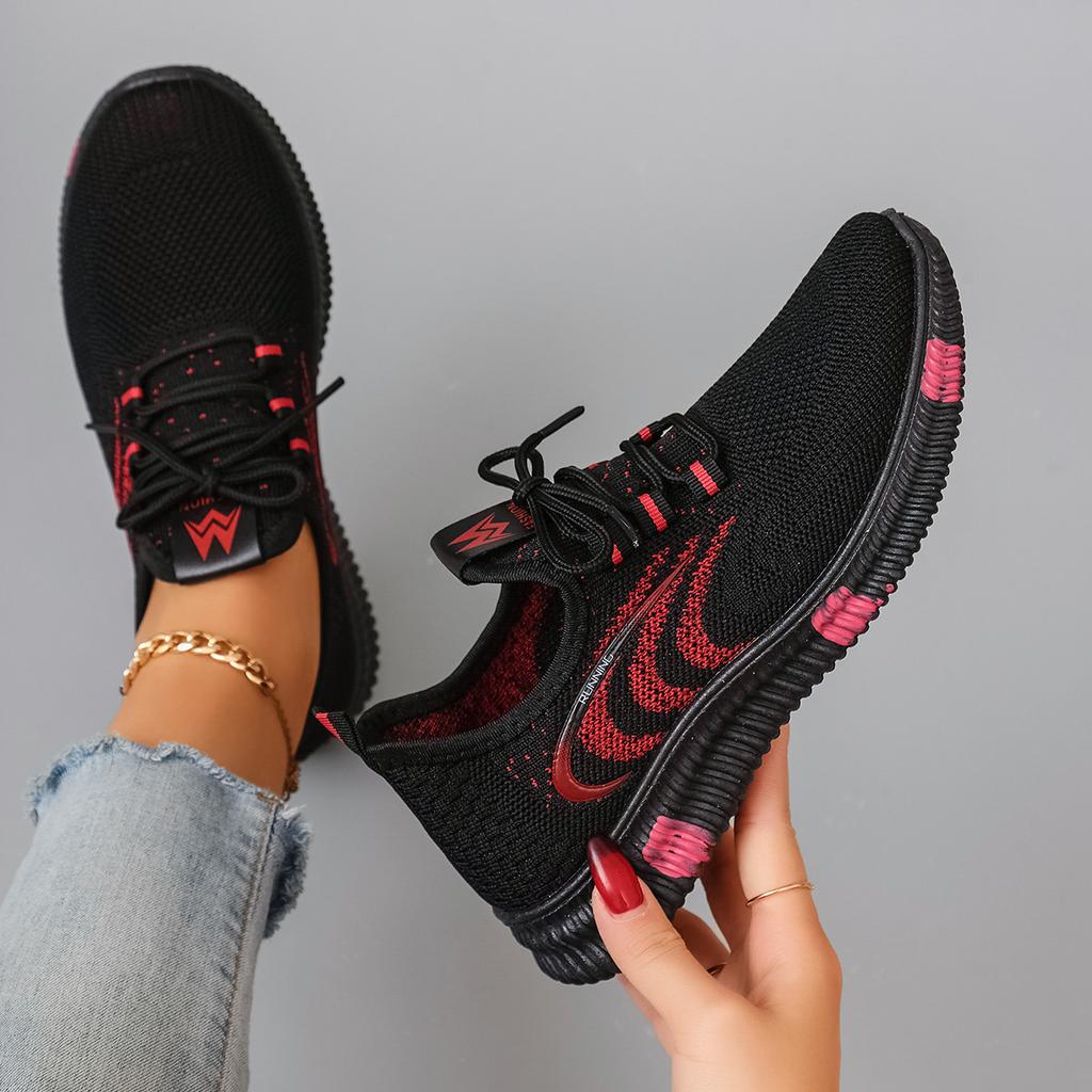 Spring and Autumn New Women's Casual Lace Up Comfortable, Breathable, Lightweight and Wear-Resistant Sports Shoes