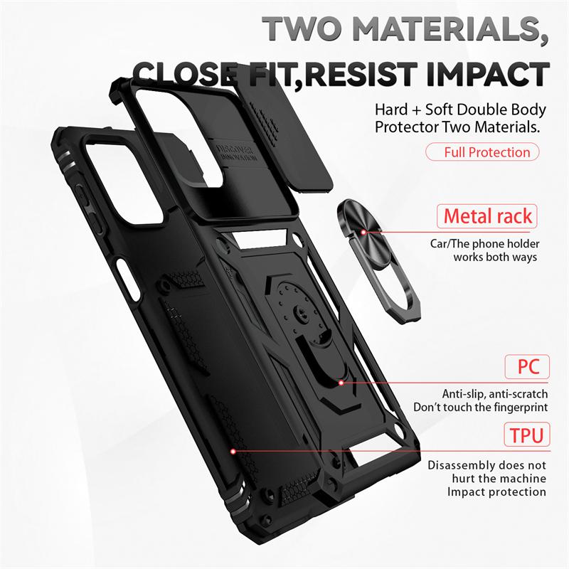 Pro Samsung Galaxy M53 Pouzdro Posuvný Kryt Kamery Pancéřové Pouzdro na Telefon Pro Samsung M53 M 53 53M 5G SM-M536S 6.7" Prsten Držák do Auta Zadní Kryt