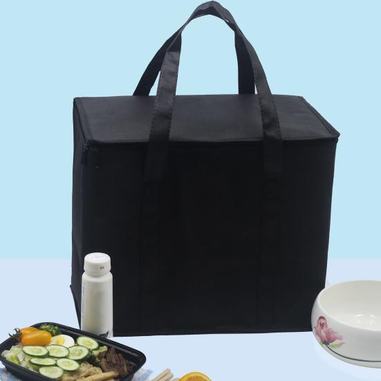 Insulated Grocery Shopping Bag Bento Container with Handle Zipper Closure Large Capacity Thermal Insulation Tote Bag