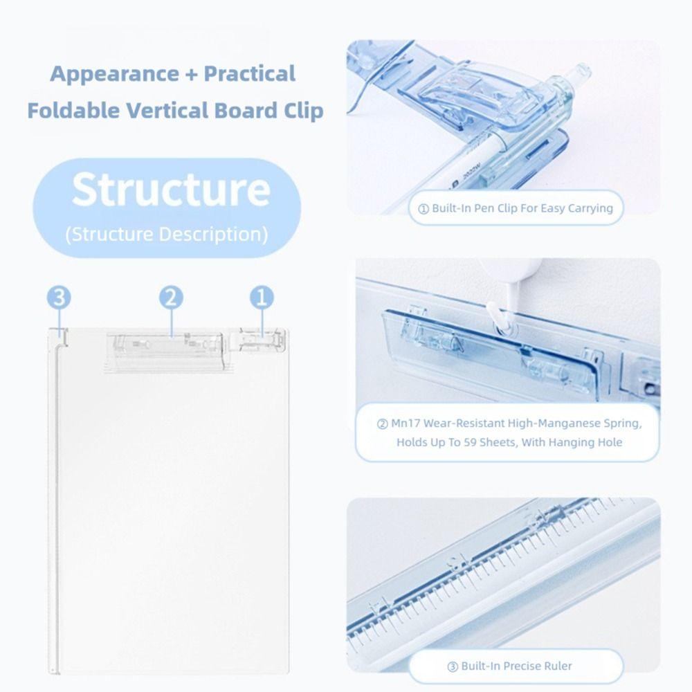 Thickening Writing Splint Transparent Plate Clamp High Quality Writing Board Clip  Gift