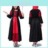 Enchanting Kids Girls Queen Costume Lace Up Witch Dress For Halloween Cosplay