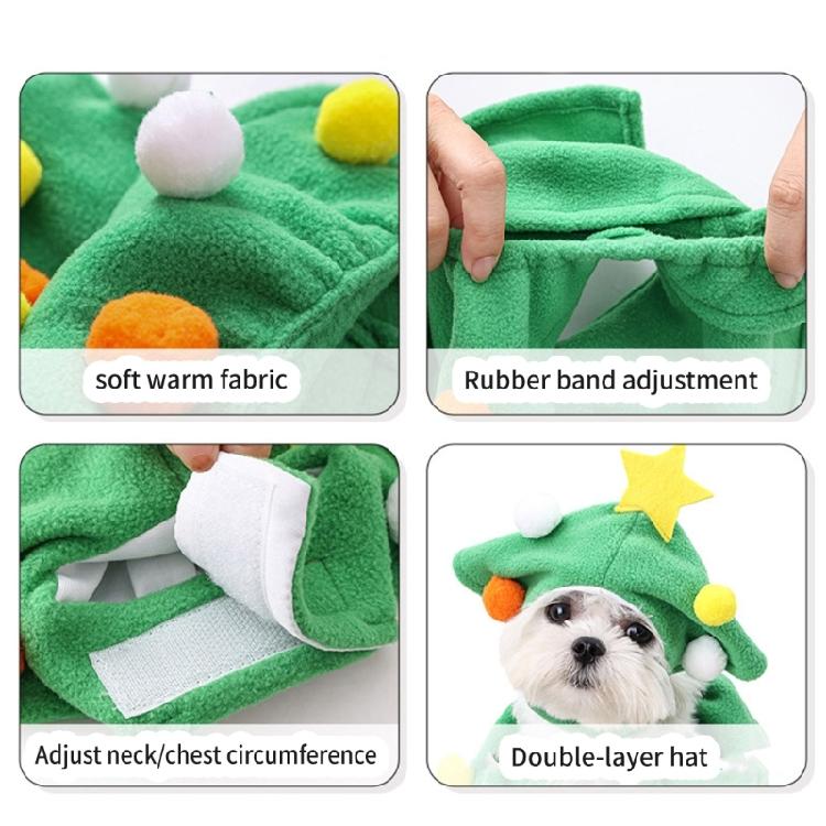Dog Outfit Dress Costume Halloween Pet Cosplay Christmas Tree Theme