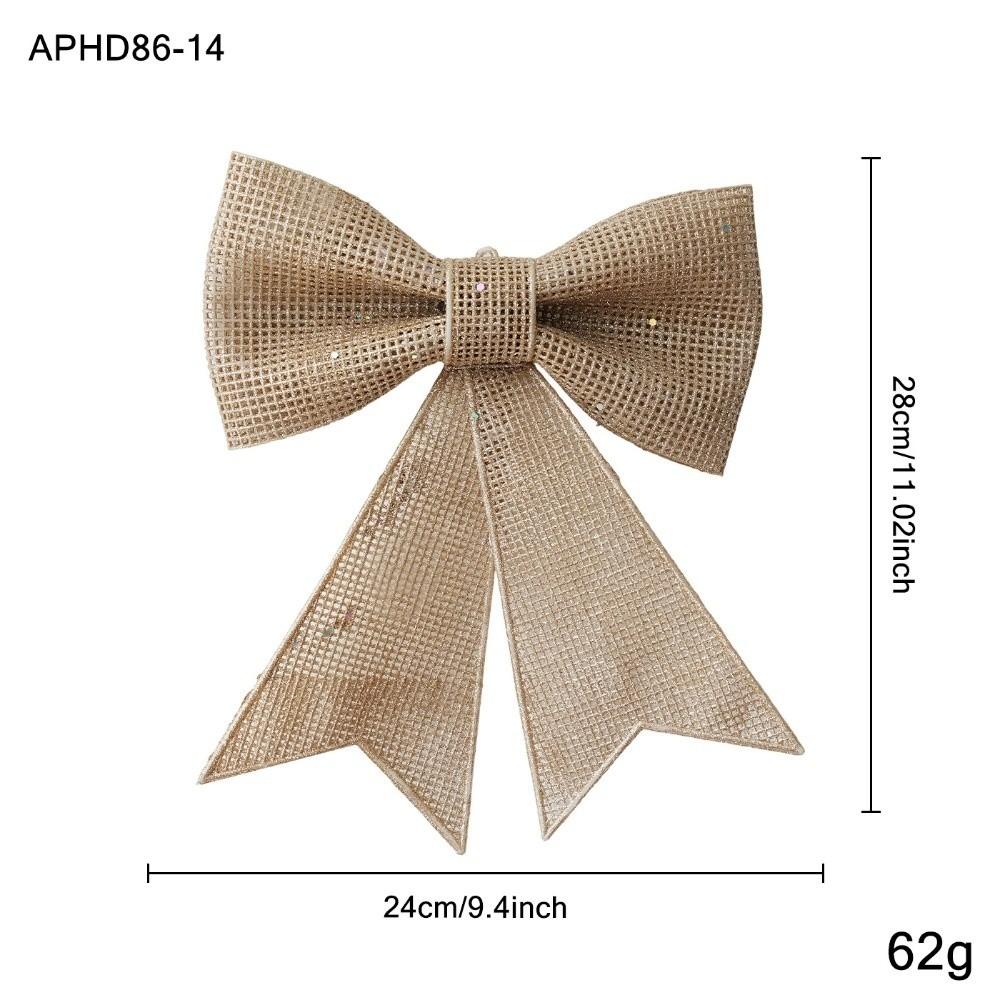 Plastic Christmas Bow Ornament Bow Shaped Holiday Bow Decoration Window Display