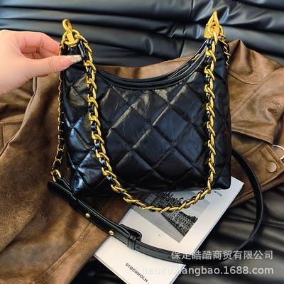 Niche Light Luxury Bag Women's 2025 New Diamond Chain Bag Fashionable Versatile Temperament Advanced Single Shoulder Messenger Bag