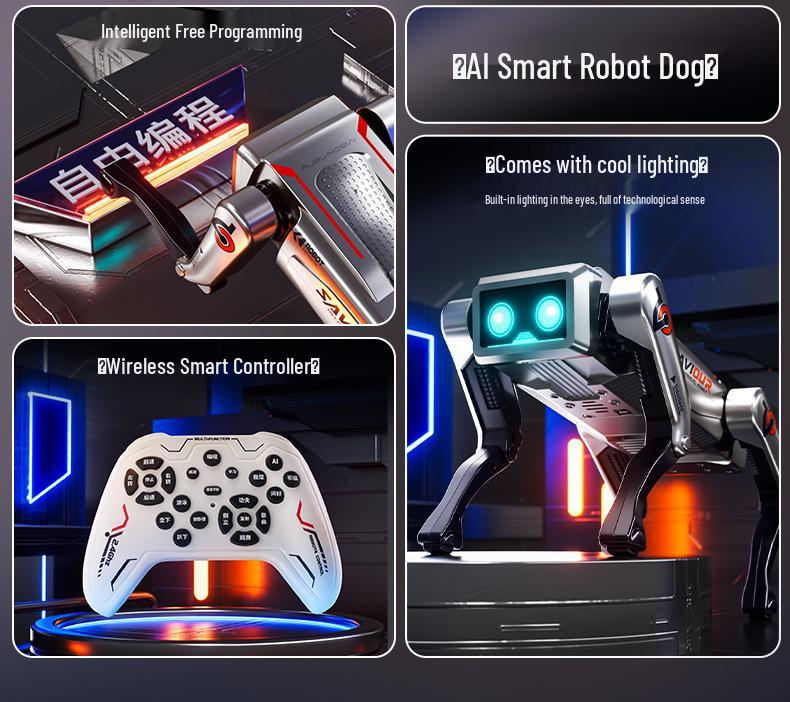 Smart AI Robot Dog - Interactive Voice-Controlled High-Tech Toy with Mobile Remote for Boys