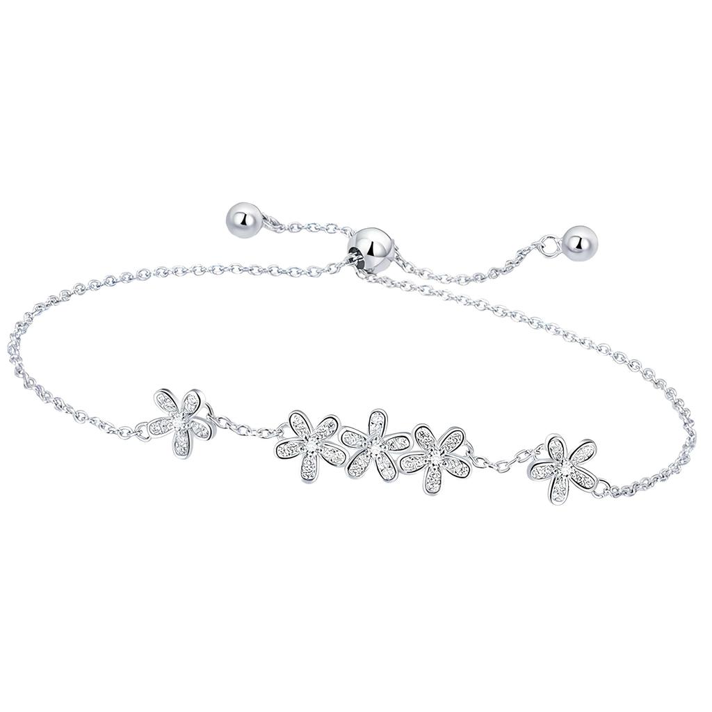 Silver Bracelet Women's Bracelet Flowers Silver 925 Trusky