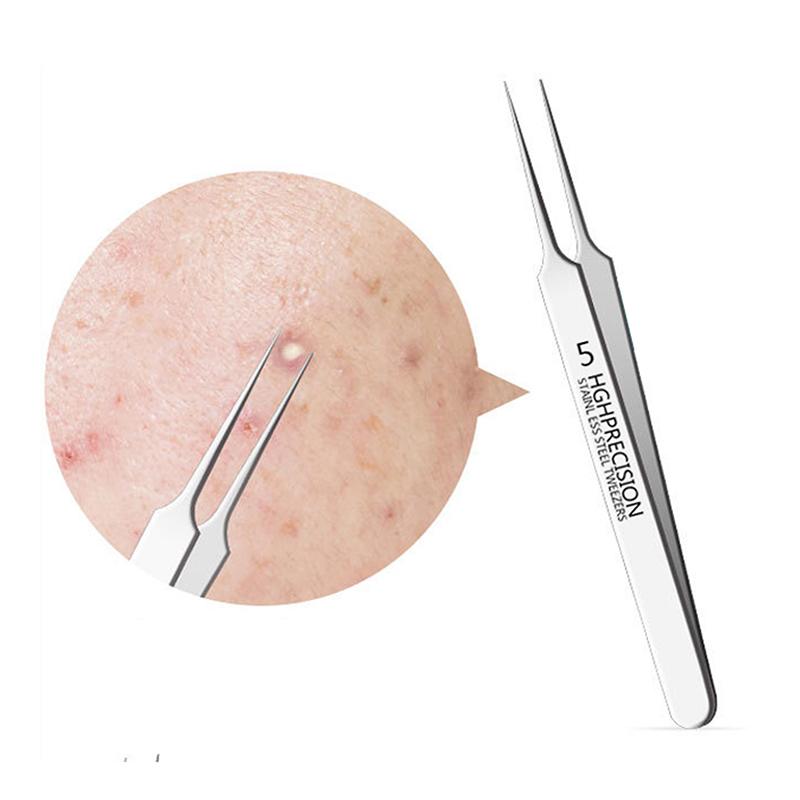 Blackhead Remover Tweezers Stainless Steel Pimple Remover Tweezers Precision Pimple Popper Tool Cell Clip For Skin Purification