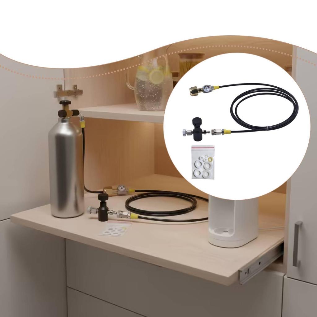 Carbonator Refill Adapter Connector Kit Accessory Professional 40Inches Hose Style A