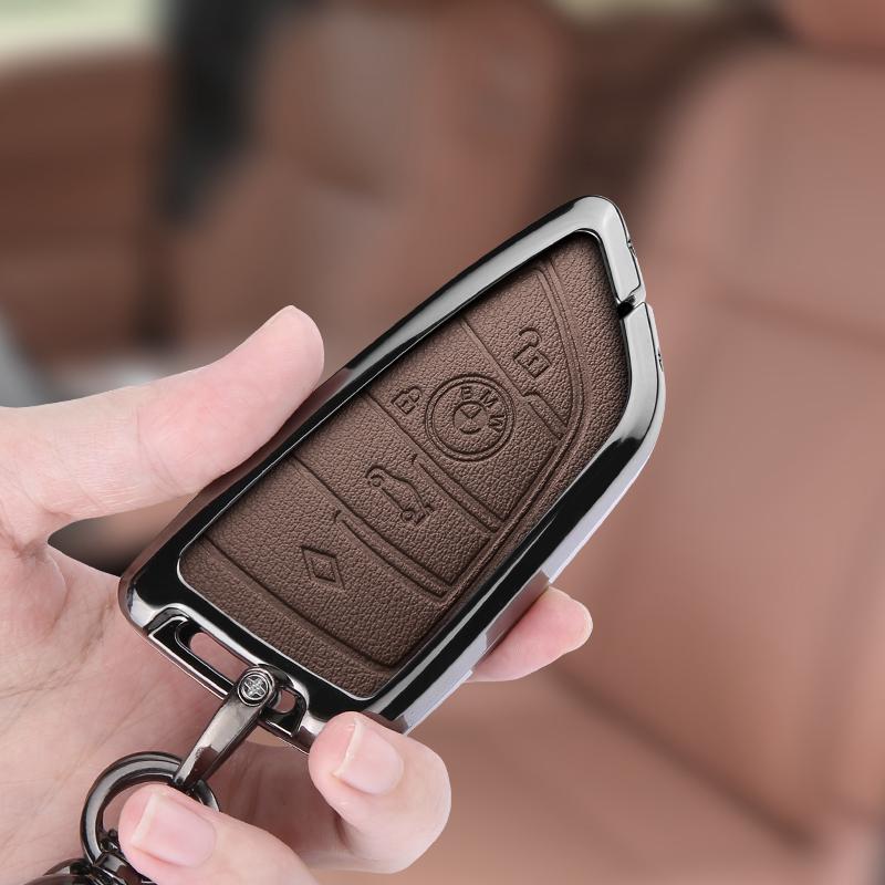 Leather Car Remote Key Case Fob Cover For BMW F20 G20 G30 X1 X3 X4 X5 G05 X6 X7 G11 F15 F16 G01 G02 F48 G30 Auto Accessories