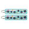 Anime Movie Embroidery Key Fobs White Dragon Key Tags Keychains for Motorcycles Cars Keyring Cosplay Accessories Fans Gifts