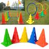 2 Pack Sports Training Cones Plastic Marker Training Traffic Cones for Skate, Soccer, Football, Assorted Colors, 12 Inch