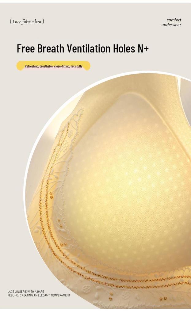 Seamless Back-Support Lift Bra with Wide Straps and Integrated Wireless Cups