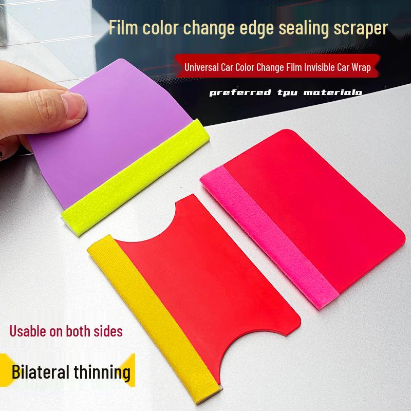 Double-Edged Wing-Shaped Scraper for Car Film Application and Edge Sealing