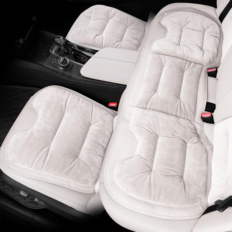 Uniwersalny Zimowy Pluszowy Pokrowiec na Poduszkę Siedzenia Samochodowego dla Mercedes-Benz & BMW - Pasuje do Wszystkich Modeli Pięciomiejscowych