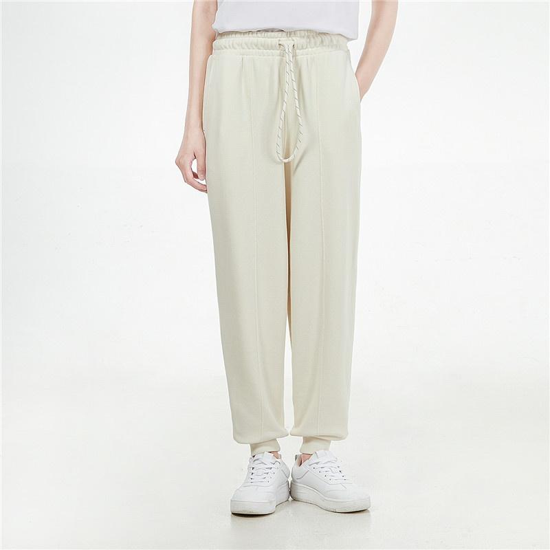 Puma Knitted Sweatpants Women's Ecru Moderate Straight Fit Pants 531930-73