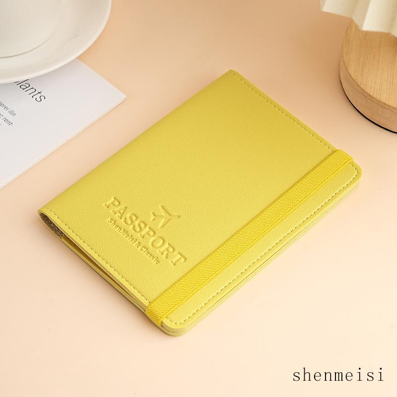 Fashion PU Strap Passport Wallets Women Men Passport Holder Case Ticket Holder ID Card Holder Passport Covers Travel Accessories